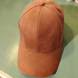 Blush pink suade hat